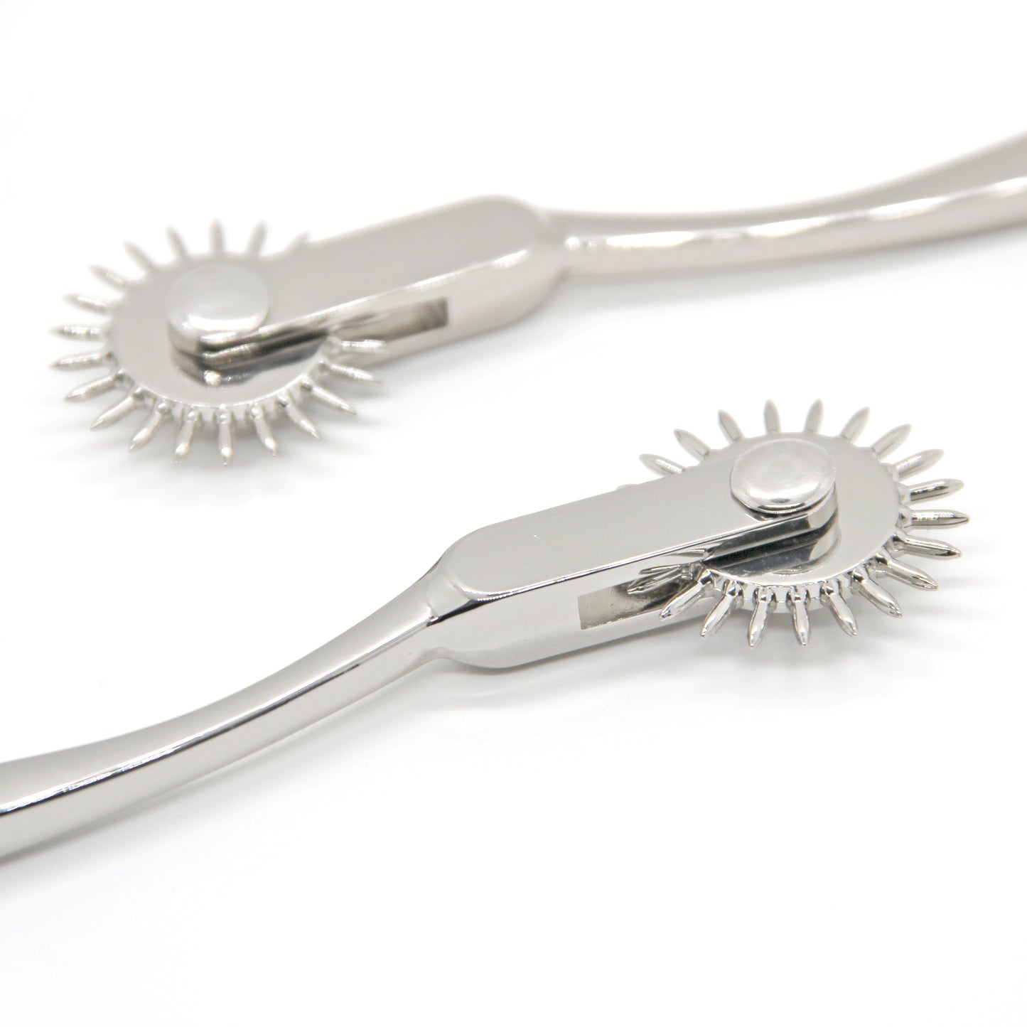 Engraved pinwheel custom personalized. Wartenberg wheel bdsm toy. Sex fetish gear gift. Metal sensation play. Tracing wheel marker leather