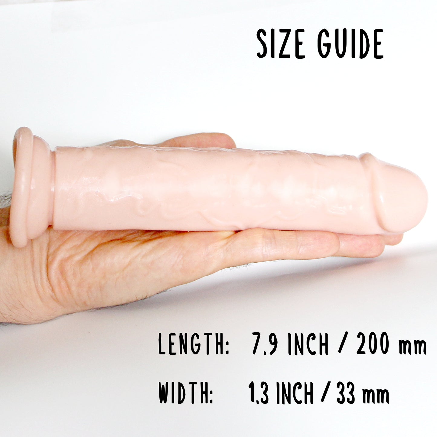 Realistic Silicone Dildo for Women with Suction Cup – Soft Skin-Feeling, Waterproof G-spot Toy, Strap-On Compatible, Huge Size Option, Adult Sex Gift