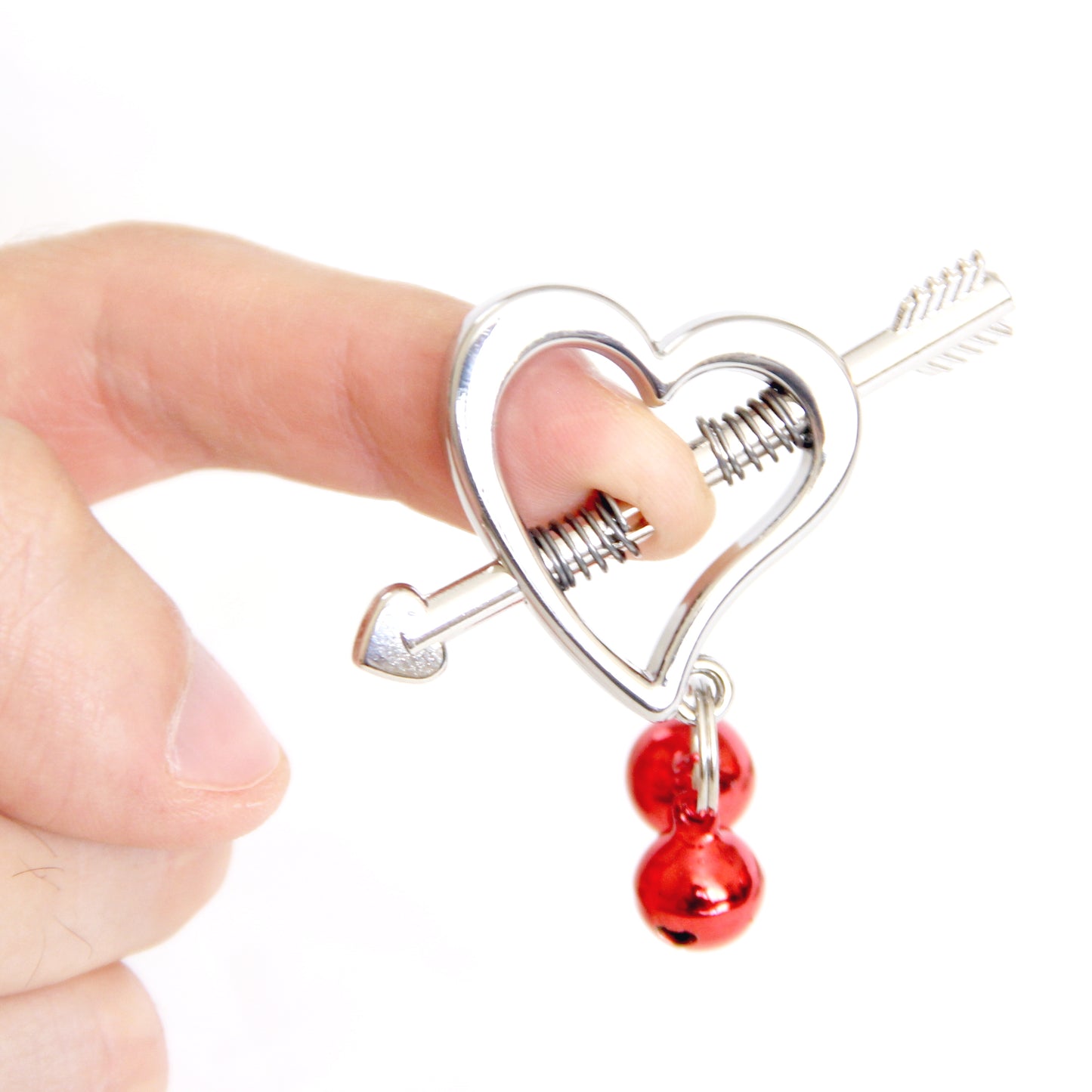 Nipple clamps custom engraved. Nipple jewelry Bdsm breast clips. Sex bells slave gift personalized adult. Metal heart women toys clamps