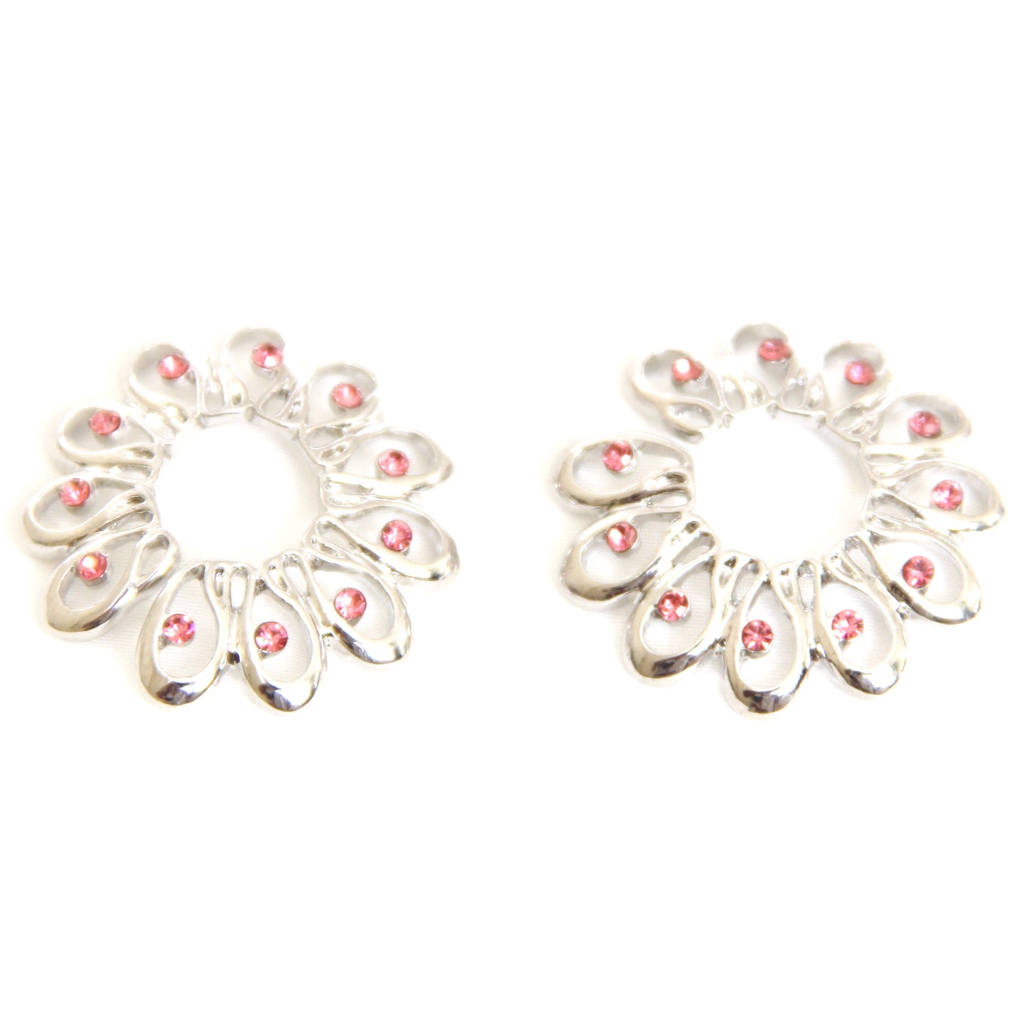 Fake nipple rings. Nipple jewelry clip sexy gift. Flower clamps for nipple. Non piercing women rings. Toys silver flowers flakes set of 2