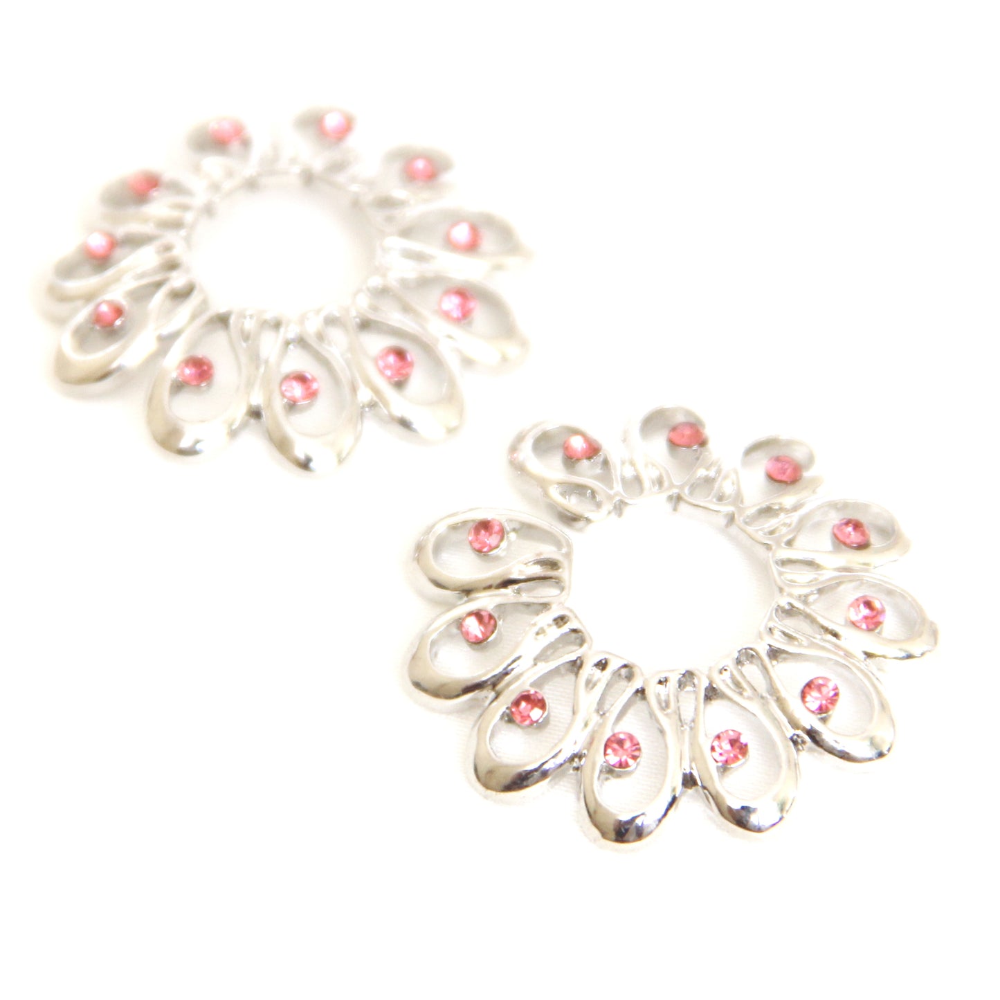 Fake nipple rings. Nipple jewelry clip sexy gift. Flower clamps for nipple. Non piercing women rings. Toys silver flowers flakes set of 2