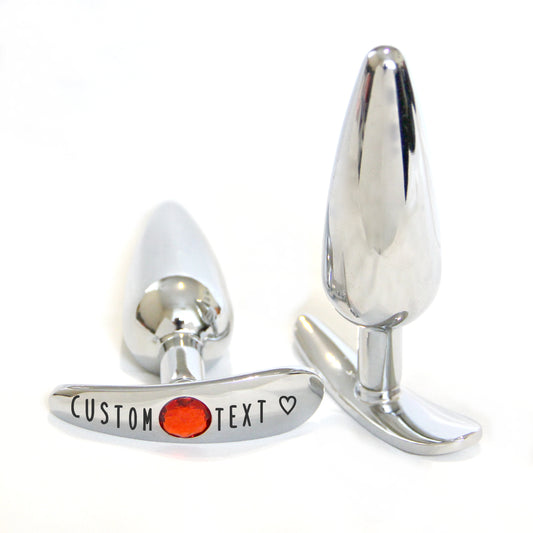 Plug anal toy. Personalized plug dildo. Custom Metal butt plugs. Intimate gifts hot wife women. Ass property of daddy. Prostate BDSM